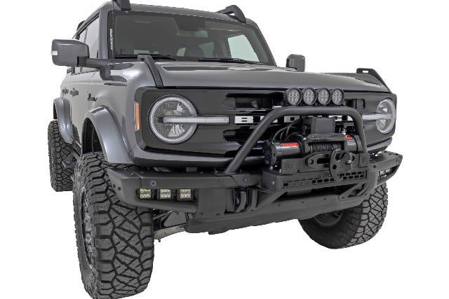 Fits Ford Bronco 4WD (21-24) Safari Bar; 6.5" Round LED; OE Modular Steel; 51113