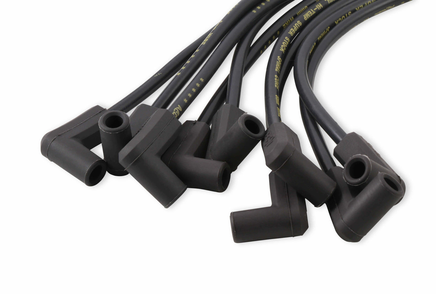 Spark Plug Wire Set- 8mm - Super Stock -  Custom - Black Wire - 5114K