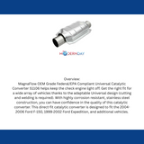 MagnaFlow catalytic converter passenger side exit stainless steel Federal EPA compliant OBDII