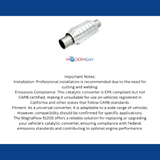 MagnaFlow catalytic converter 2.25 inch inlet/outlet stainless steel Federal EPA compliant OBDII 51205