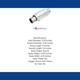 MagnaFlow catalytic converter 2.25 inch inlet/outlet stainless steel Federal EPA compliant OBDII 51205