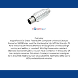 MagnaFlow universal catalytic converter stainless steel Federal EPA compliant OBDII 51209