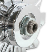 Mr. Gasket chrome alternator late GM delco 80 amp 5122