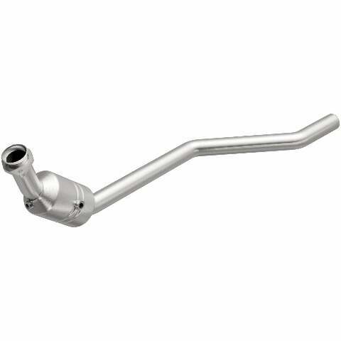 MagnaFlow direct-fit catalytic converter fits 2003-2005 Jaguar S-Type 4.2L and 2003-2005 Jaguar S-Type 4.2L passenger side 4.2L passenger side stainless steel CARB compliant OBDII 