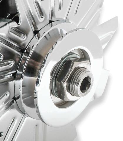 Mr. Gasket Chrome Alternator-Early GM Delco 80 Amp - 5123