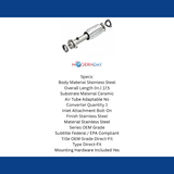 MagnaFlow direct-fit catalytic converter for 2000-2001 Acura 1.8L stainless steel CARB compliant OBDII 51313