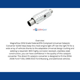 MagnaFlow universal catalytic converter stainless steel Federal EPA compliant OBDII 51355