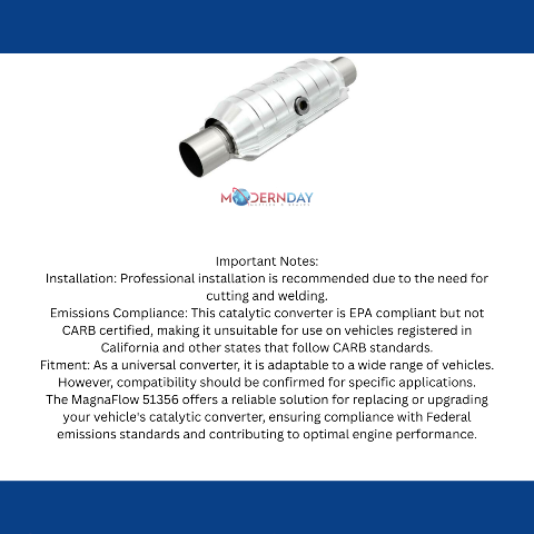 MagnaFlow catalytic converter for 2008-2010 Dodge Challenger 2.5 inch inlet/outlet stainless steel Federal EPA compliant OBDII