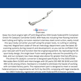 MagnaFlow direct-fit catalytic converter for 2003-2006 Mercedes driver side stainless steel CARB compliant OBDII 51402