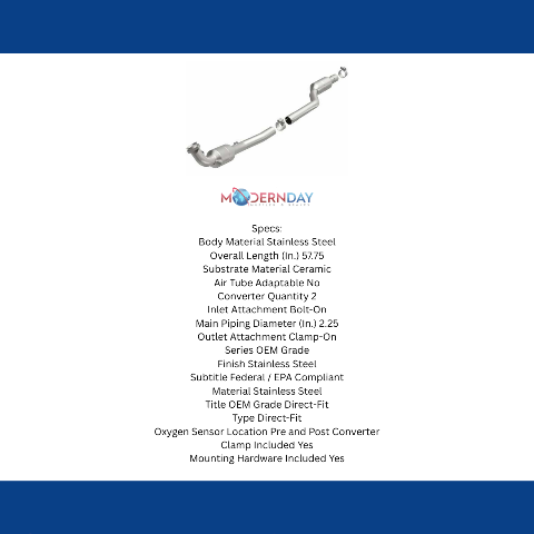 MagnaFlow direct-fit catalytic converter for 2003-2006 Mercedes driver side stainless steel CARB compliant OBDII 51402