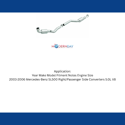 MagnaFlow direct-fit catalytic converter for 2003-2006 Mercedes passenger side passenger side exit stainless steel CARB compliant OBDII 51419