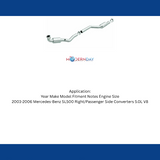 MagnaFlow direct-fit catalytic converter for 2003-2006 Mercedes passenger side passenger side exit stainless steel CARB compliant OBDII 51419