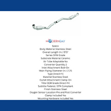MagnaFlow direct-fit catalytic converter for 2003-2006 Mercedes passenger side passenger side exit stainless steel CARB compliant OBDII 51419