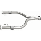 2003-2008 INFINITI FX35 Direct-Fit Front Pipe Kit 107-0062 stainless steel