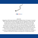 MagnaFlow direct-fit catalytic converter for 2013-2016 Cadillac stainless steel CARB compliant OBDII 51577