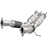 MagnaFlow direct-fit catalytic converter fits 2007-2009 Volvo S80 and 2008-2009 Volvo V70. Hardware is included to eliminate the hassle of working with corroded factory parts and 2
