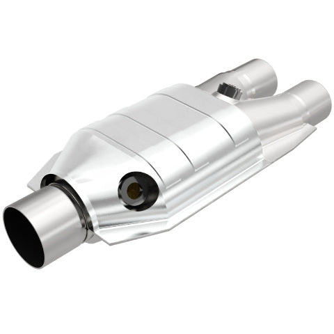 MagnaFlow universal catalytic converter 2.5 inch inlet/outlet stainless steel Federal EPA compliant OBDII 51667