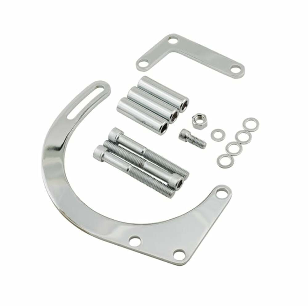 Mr. Gasket lower alternator mounting kit chrome SBC Chevy steel 5179