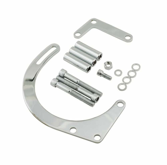 Mr. Gasket lower alternator mounting kit chrome SBC Chevy steel 5179