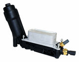 Engine Oil Filter & Cooler Assembly for 11-13 Jeep Wrangler JK & WK w/ 3.6L Engine - 5184294AE black