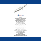 MagnaFlow direct-fit catalytic converter for 2000-2004 Toyota Tacoma 3.4L stainless steel CARB compliant OBDII 51944