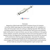 MagnaFlow direct-fit catalytic converter for 2000-2004 Toyota Tacoma 3.4L stainless steel CARB compliant OBDII 51944