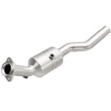 MagnaFlow direct-fit catalytic converter fits 2007-2009 Jaguar XK and Jaguar XKR, this and 2007-2009 XKR 4.2L passenger side 4.2L passenger side stainless steel CARB compliant OBDI