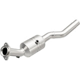 MagnaFlow direct-fit catalytic converter fits 2007-2009 Jaguar XK and Jaguar XKR, this and 2007-2009 XKR 4.2L passenger side 4.2L passenger side stainless steel CARB compliant OBDI