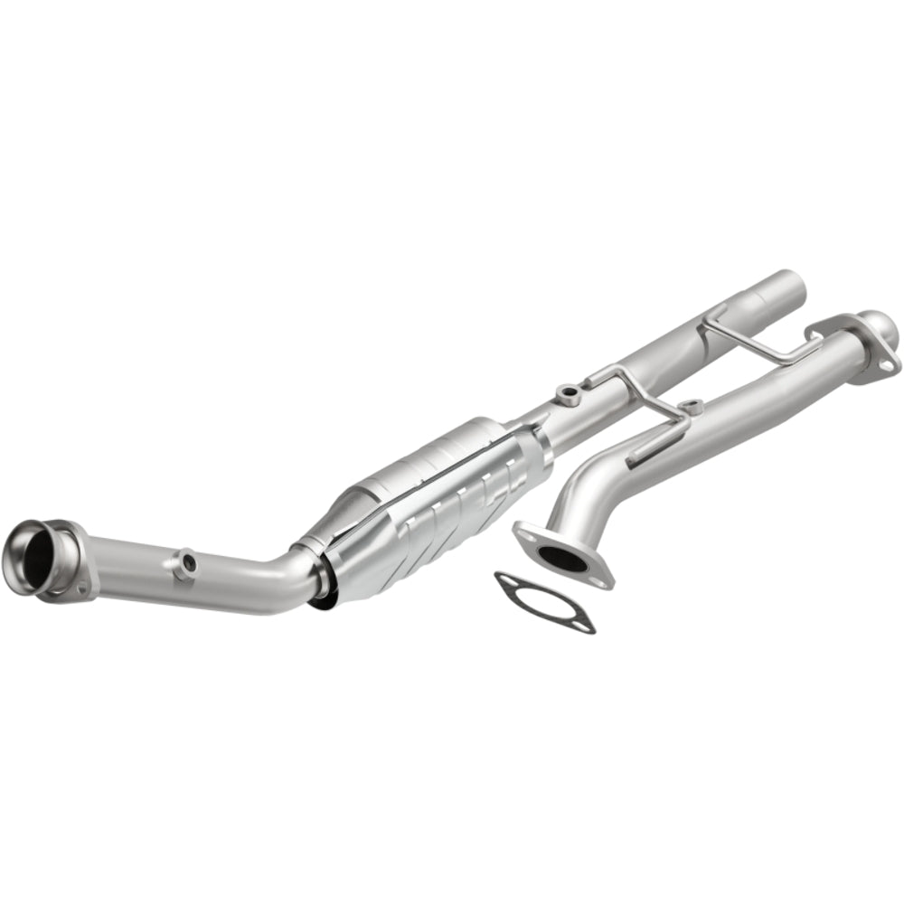 MagnaFlow direct-fit catalytic converter fits 1997-2001 Ford Explorer 4.0L and 1998-2001 Mercury Mountaineer 4.0L passenger side 4 inch inlet/outlet stainless steel CARB compliant 