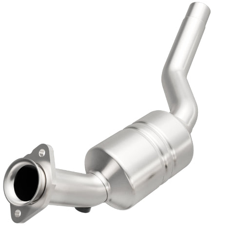 MagnaFlow direct-fit catalytic converter fits 2007-2009 Jaguar XK and Jaguar XKR, this and 2007-2009 XKR 4.2L driver side 4.2L driver side stainless steel CARB compliant OBDII 5195