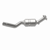 MagnaFlow direct-fit catalytic converter fits 2007-2009 Jaguar XK and Jaguar XKR, this and 2007-2009 XKR 4.2L driver side 4.2L driver side stainless steel CARB compliant OBDII 5195
