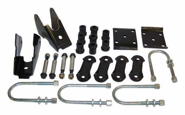 Jeep Metal Black Leaf Spring Mounting Kit - 52006421K