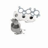MagnaFlow direct-fit catalytic converter fits 2011-2016 Toyota Highlander and 2010-2015 Lexus RX450h, this and 2010-2014 RX450H 3.5L Right 3.5L stainless steel CARB compliant OBDII