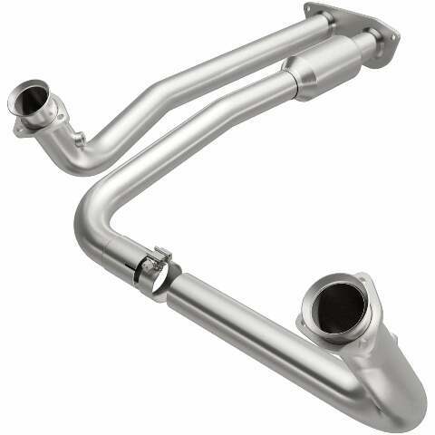 MagnaFlow direct-fit catalytic converter fits 1996-2000 Chevrolet K2500, Chevrolet C2500, and additional vehicles. Hardware is included to eliminate the hassle of working with corr