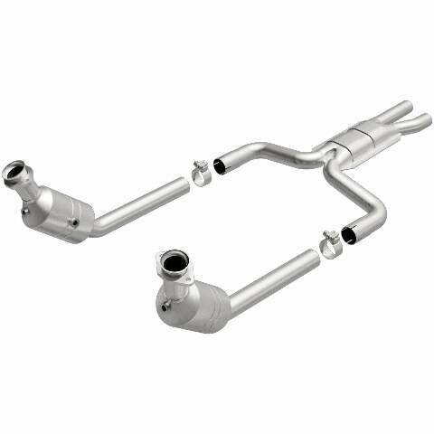 MagnaFlow direct-fit catalytic converter fits 2003-2004 Ford Thunderbird and Lincoln LS, this and 2003 THUNDERBIRD 3.9L stainless steel CARB compliant OBDII 52099