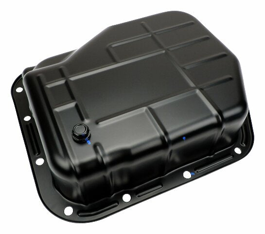 Fits 1999-2004 Jeep Grand Cherokee WJ Grand Cherokee w/ 42RE Transmission Oil Pan; 52118779AD steel black
