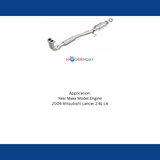 MagnaFlow direct-fit catalytic converter fits 2004 Mitsubishi Lancer 2.4L and 2004 Mitsubishi Lancer 2.4L L 2.4L stainless steel CARB compliant OBDII 52122