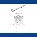 MagnaFlow direct-fit catalytic converter fits 2004 Mitsubishi Lancer 2.4L and 2004 Mitsubishi Lancer 2.4L L 2.4L stainless steel CARB compliant OBDII 52122
