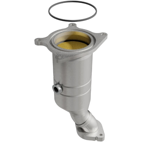 MagnaFlow direct-fit catalytic converter fits 2011-2014 Ford Edge, 2011-2012 Ford Explorer, and more, this and 2011-2014 Edge 3.5/3.7L 3.5 inch inlet/outlet stainless steel CARB co