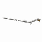 MagnaFlow direct-fit catalytic converter fits 2012-2013 Volkswagen Jetta and Volkswagen Beetle, this and 2012-2013 Beetle L4 2 stainless steel CARB compliant 52281