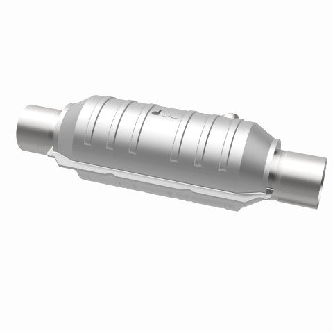 MagnaFlow universal catalytic converter 2.25 inch inlet/outlet stainless steel Federal EPA compliant OBDII 52325