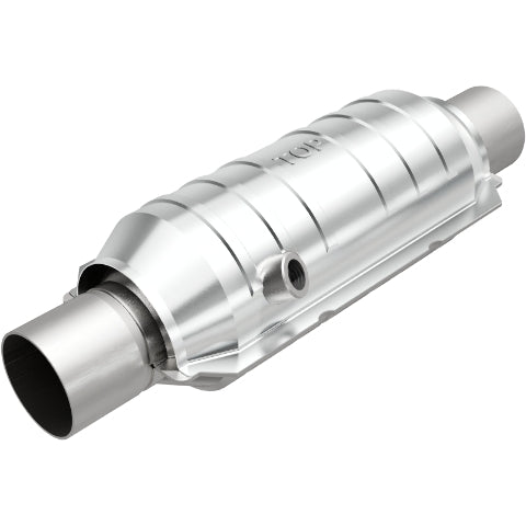 MagnaFlow universal catalytic converter 2.5 inch inlet/outlet stainless steel Federal EPA compliant OBDII 52326