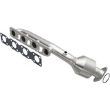MagnaFlow direct-fit catalytic converter fits 2003-2004 INFINITI M45 and 2003-2006 INFINITI Q45, this and 2003-2004 M45 V8 4.5 4.5 inch inlet/outlet stainless steel CARB compliant 