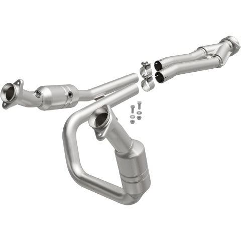 MagnaFlow direct-fit catalytic converter for 2015-2019 Ford 3.5 inch inlet/outlet stainless steel CARB compliant
