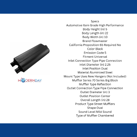 Flowmaster 70 Series Chambered Muffler 524703