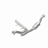 MagnaFlow direct-fit catalytic converter for 2017-2018 Ford F-150 3.5 inch inlet/outlet stainless steel CARB compliant OBDII 52592