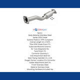 MagnaFlow direct-fit catalytic converter for 2013-2017 Nissan Sentra 1.8 inch inlet/outlet stainless steel CARB compliant 52709