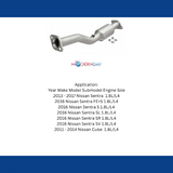 MagnaFlow direct-fit catalytic converter for 2013-2017 Nissan Sentra 1.8 inch inlet/outlet stainless steel CARB compliant 52709