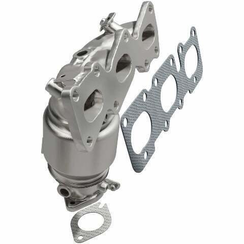 MagnaFlow direct-fit catalytic converter for 2011-2013 Hyundai Santa Fe 3.5 inch inlet/outlet stainless steel CARB compliant 52737