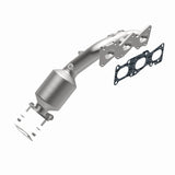 MagnaFlow direct-fit catalytic converter fits 2009-2011 Hyundai Genesis and 2013-2016 Hyundai Genesis Coupe, this and 2009-2011 Genesis 3.8L stainless steel CARB compliant 52778
